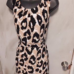 Banana Republic Sleeveless leopard print dress